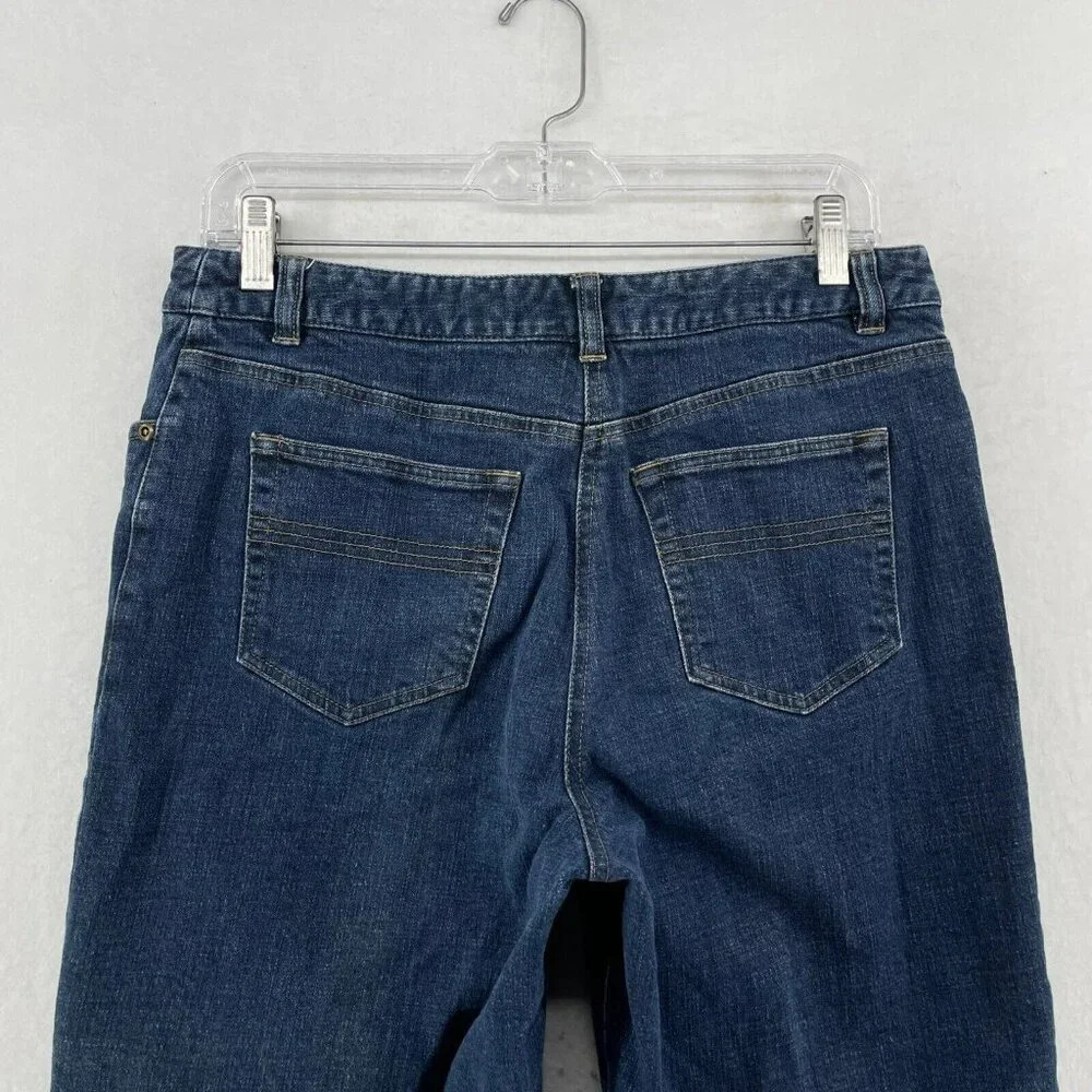 Charter Club Jeans Women's Sz 8P Blue Laura Fit Straight High-Rise Stretch Denim - Picture 8 of 11